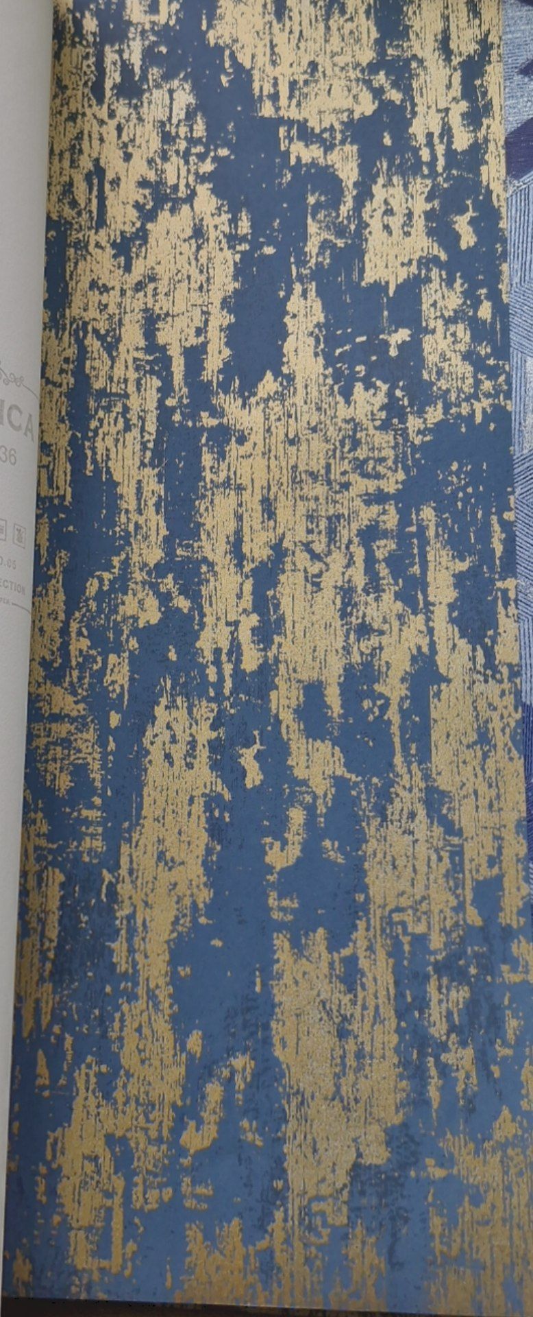 کاغذدیواری پتینه زمینه سورمه ای